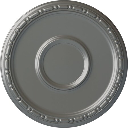 Ekena Millwork Medea Ceiling Medallion (Fits Canopies up to 5 1/2"), Hand-Painted Silver, 16 1/2"OD x 1 1/2"P CM16MDSLS